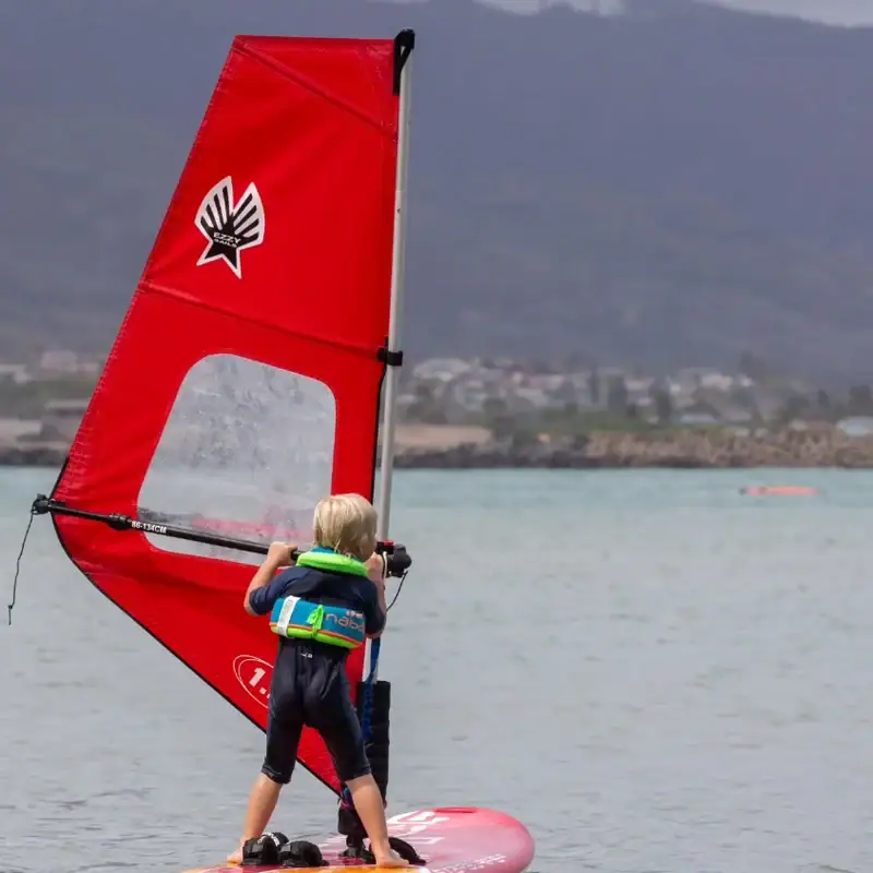 Young sailor on the Ezzy Kids Rig, Quiver 1