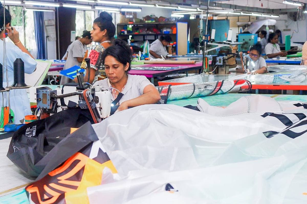 The sewing floor at the Ezzy factory in Katunayake